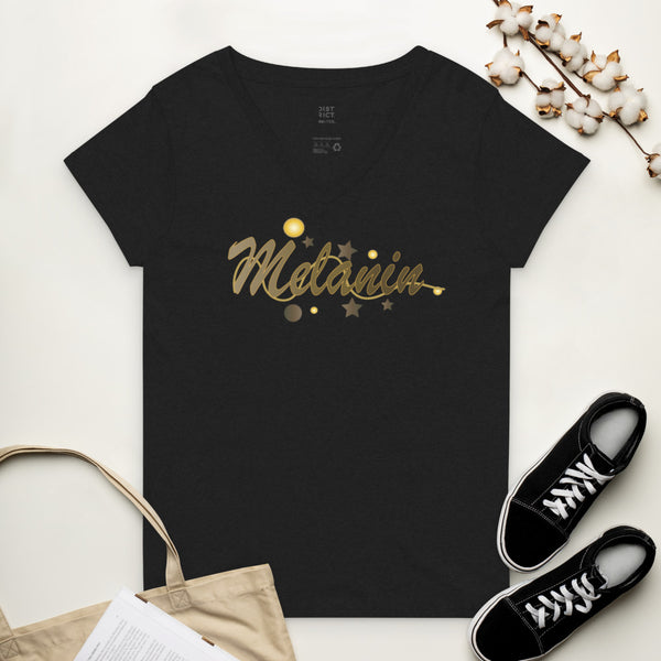 Women's Melanin V-neck t-shirt